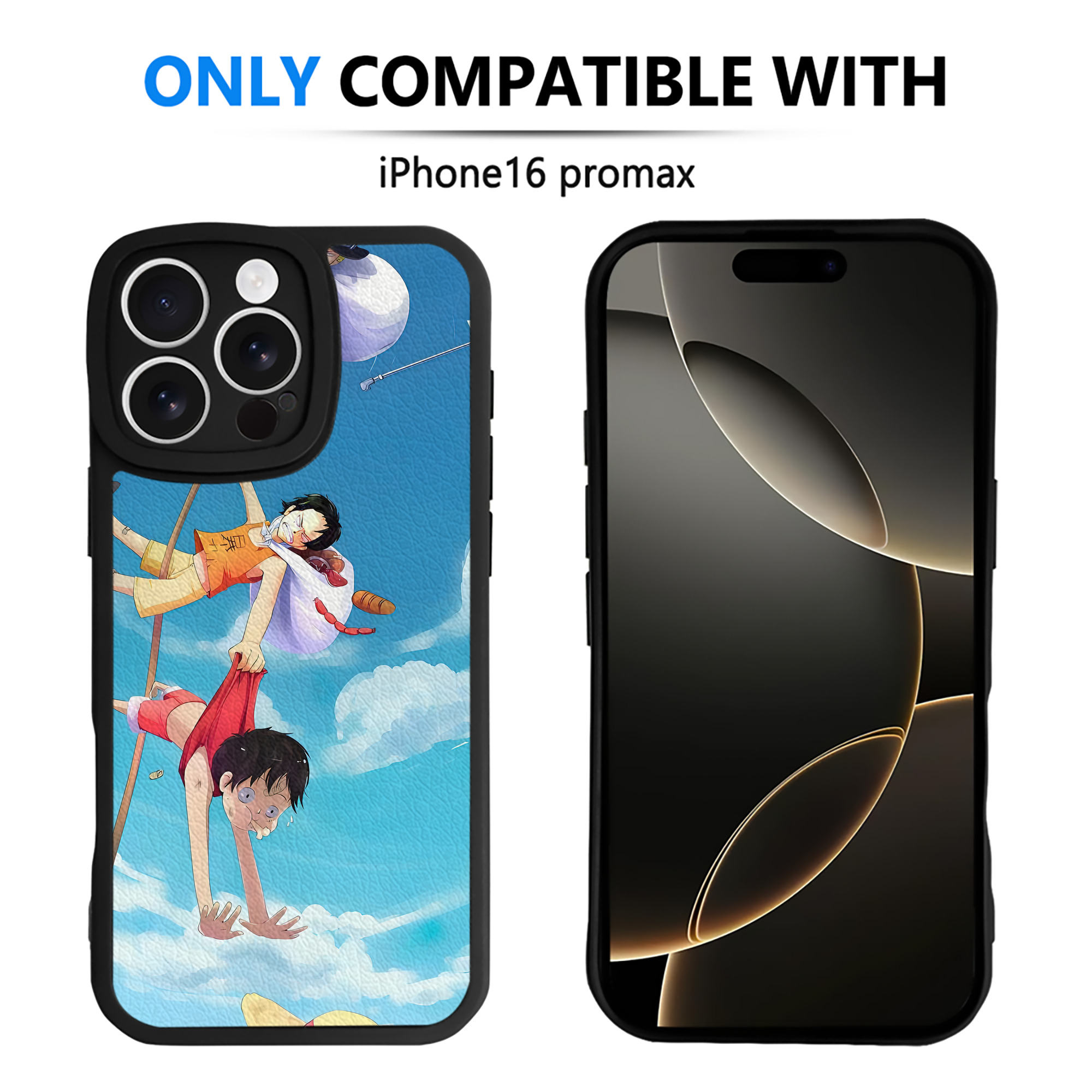 （画像用） ワンピース ONE PIECE 【iPhone 16シリーズ対応】シリコンスマホケース（レザー調） 材質：シリコン